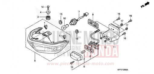 FANALE POSTERIORE CBR125RW6 di 2006
